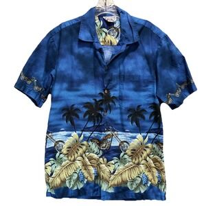 Pacific Legend Shirt‎ Hawaiian/Tropical Biker Button Up Size M Short Sleeve